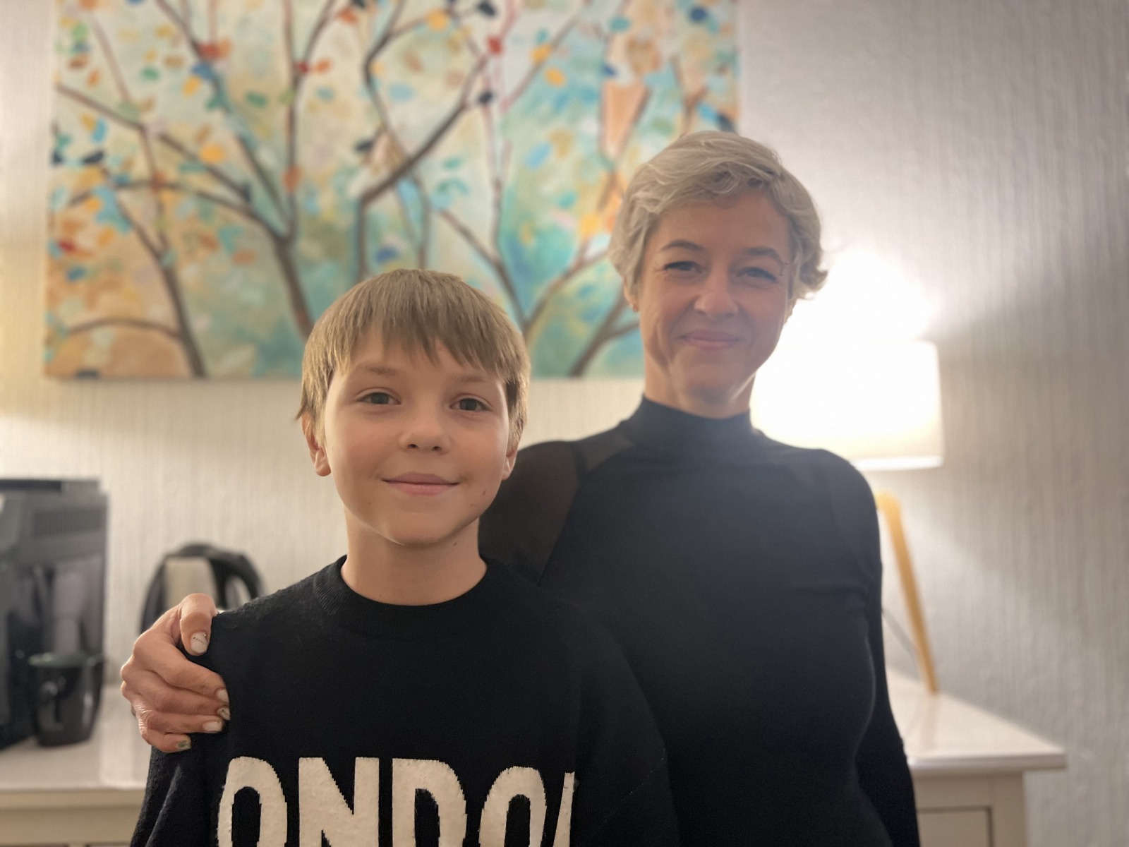 Inha i jej 11-letni syn Dima